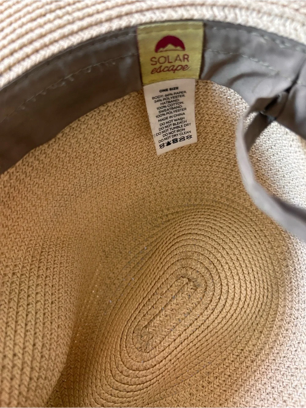 Men's Straw Sun Hat with Black Band